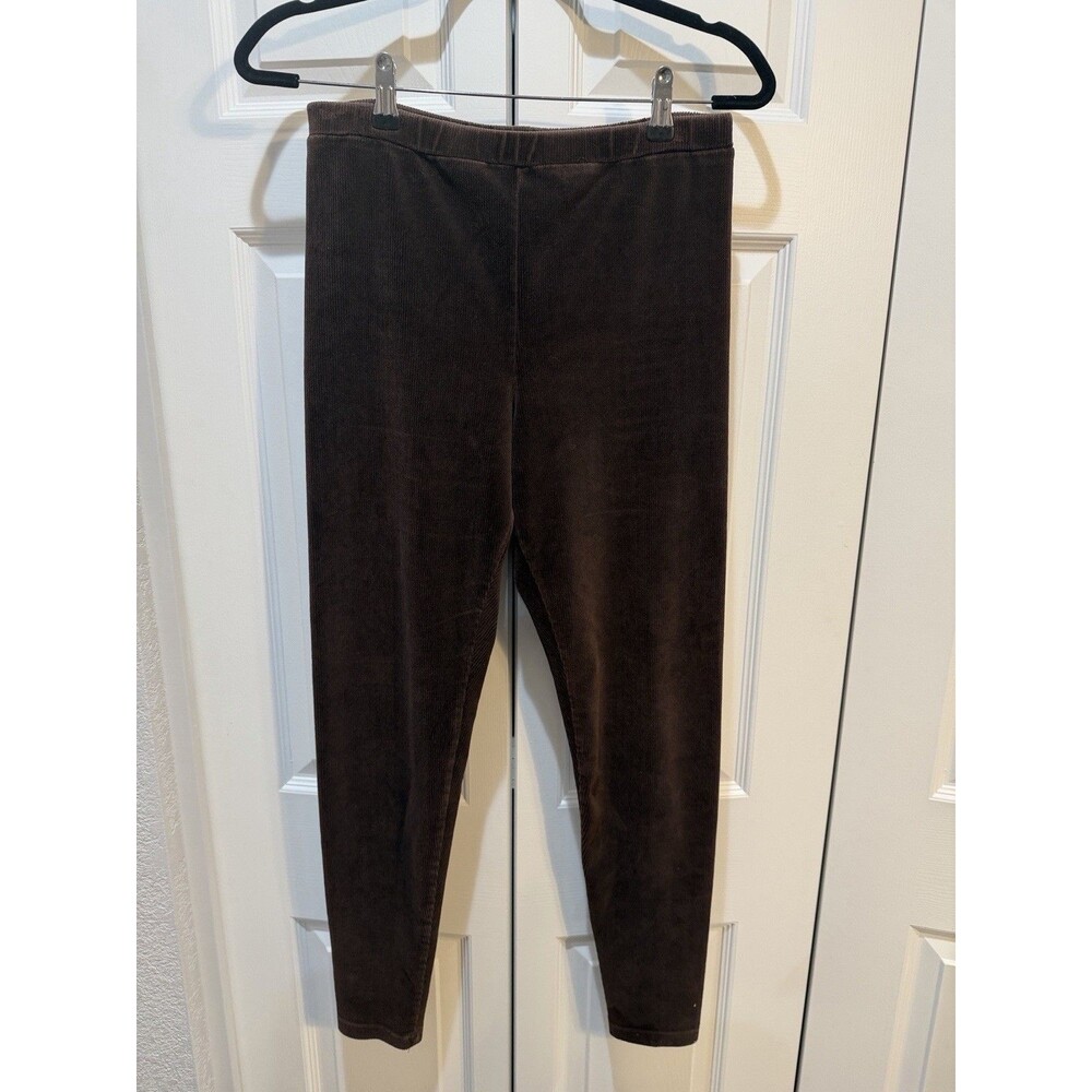 Vintage Lauren Ralph Lauren Women’s Brown Ribbed Corduroy Hi Rise Leggings Sz M
